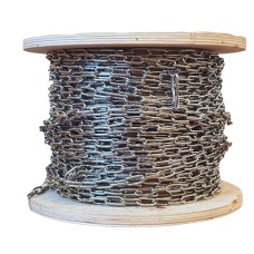 Цепь нержавеющая длиннозвенная горячеоцинкованная A2 3х26х12х26 мм DIN 763